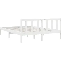 vidaXL - Klein Tweepersoonsbed frame - Wit - Massief grenenhout - 140x200 cm Discount