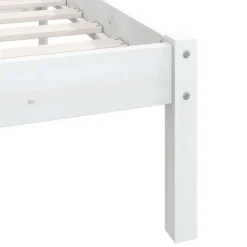 vidaXL - Klein Tweepersoonsbed frame - Wit - Massief grenenhout - 140x200 cm Discount