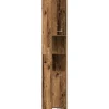vidaXL - Kolomkast met 2 deuren 2 vakken - Zwart eiken - Hout - 30x30x183.5 cm Discount
