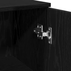 vidaXL - Kolomkast met 2 deuren 2 vakken - Zwart eiken - Hout - 30x30x190 cm Outlet