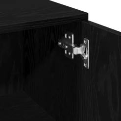 vidaXL - Kolomkast met 2 deuren 2 vakken - Zwart eiken - Hout - 30x30x179 cm Best