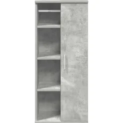 vidaXL - Kolomkast met rolhouder - Betongrijs - Bewerkt hout - 39x22x90 cm New