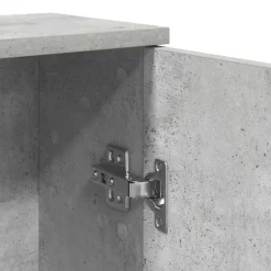 vidaXL - Kolomkast met rolhouder - Betongrijs - Bewerkt hout - 39x22x90 cm New