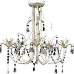 vidaXL - Kroonluchter - Wit - Metaal New