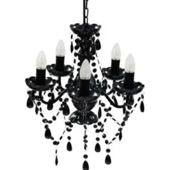 vidaXL - Kroonluchter - Zwart - Kunststof Discount