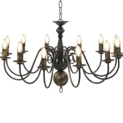 vidaXL - Kroonluchter - Zwart - Metaal Sale