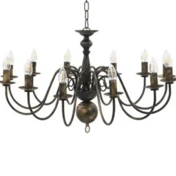 vidaXL - Kroonluchter - Zwart - Metaal Sale