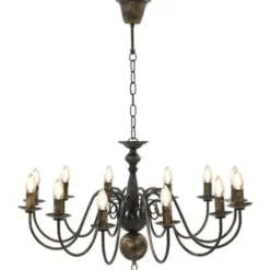 vidaXL - Kroonluchter - Zwart - Metaal Sale