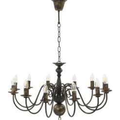 vidaXL - Kroonluchter - Zwart - Metaal Sale