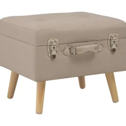 vidaXL - Kruk - Beige - Stof Clearance