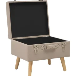 vidaXL - Kruk - Beige - Stof Clearance