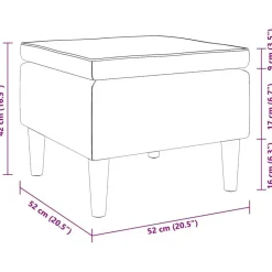 vidaXL - Kruk - Bruin - Fluweel Hot