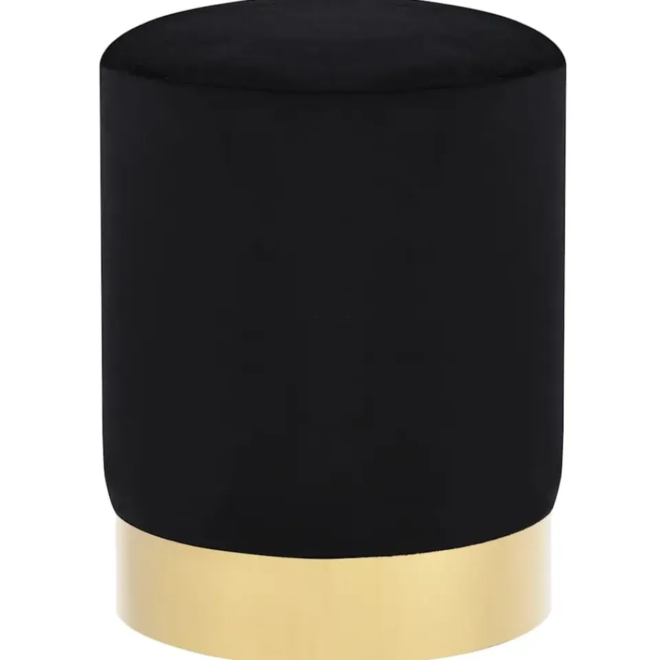 vidaXL - Kruk - Zwart - Stof Outlet