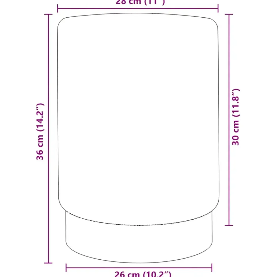 vidaXL - Kruk - Zwart - Stof Outlet