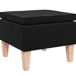 vidaXL - Kruk - Zwart - Stof Sale