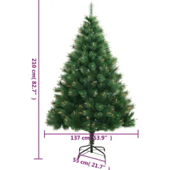 vidaXL - Kunstkerstboom - Groen - 210 cm Discount