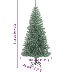 vidaXL - Kunstkerstboom - Groen - 210 cm Discount