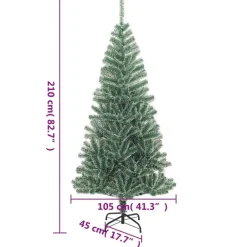 vidaXL - Kunstkerstboom - Groen - 210 cm Discount