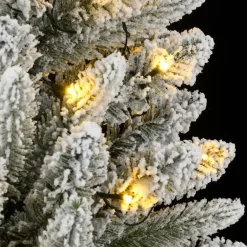 vidaXL - Kunstkerstboom met 150 LED's en sneeuw 150 cm - Groen en wit - PVC Best