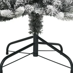 vidaXL - Kunstkerstboom met 150 LED's en sneeuw 150 cm - Groen en wit - PVC Best
