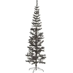 vidaXL - Kunstkerstboom met 486 tips en staal standaard 240 cm - Zwart - PVC Online
