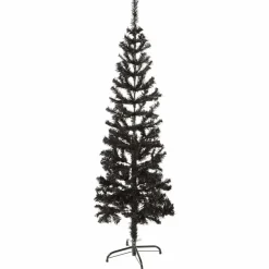 vidaXL - Kunstkerstboom met 265 tips en staal standaard 150 cm - Zwart - PVC Clearance