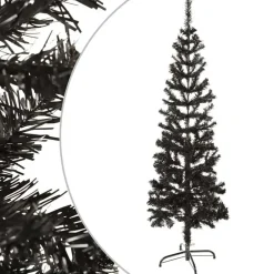 vidaXL - Kunstkerstboom met 265 tips en staal standaard 150 cm - Zwart - PVC Clearance