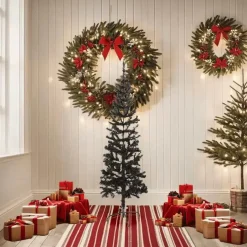 vidaXL - Kunstkerstboom met 265 tips en staal standaard 150 cm - Zwart - PVC Clearance
