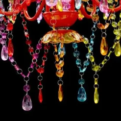 vidaXL - Kunstmatige Kristallen Glazen Plafondlamp - Multikleur - Glas