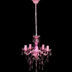 vidaXL - Kunstmatige Kristallen Glazen Plafondlamp - Roze - Glas Discount
