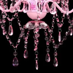 vidaXL - Kunstmatige Kristallen Glazen Plafondlamp - Roze - Glas Discount