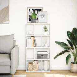 vidaXL - 4-laags Boekenkast voor woonkamers - Wit - Hout - 60x20x120 cm Sale