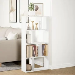 vidaXL - 4-laags Boekenkast voor woonkamers - Wit - Hout - 60x20x120 cm Sale