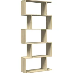 vidaXL - 5-laags Boekenkast voor woonkamers - Sonoma eiken - Hout - 70x24x161 cm New