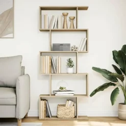 vidaXL - 5-laags Boekenkast voor woonkamers - Sonoma eiken - Hout - 70x24x161 cm New