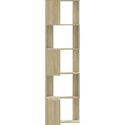 vidaXL - 5-laags Hoekboekenkast - Sonoma eiken - Bewerkt hout - 50x50x179 cm Clearance