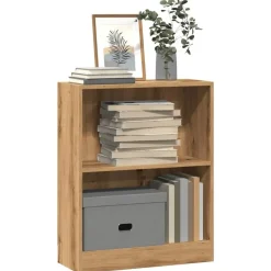 vidaXL - 2-laags kleine Boekenkast - Artisanaal eiken - Hout - 60x24x76 cm Best