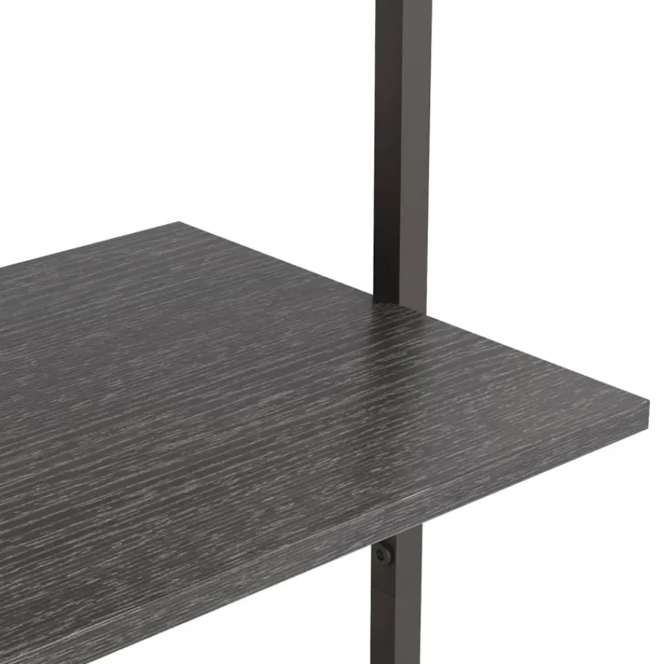 vidaXL - Ladderrek - Zwart - Bewerkt hout Sale