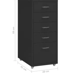 vidaXL - Ladeblok - Zwart - Metaal Best