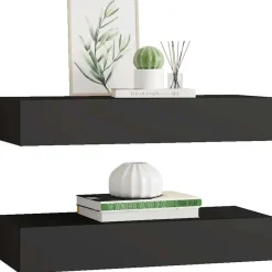 vidaXL - Ladeschap - Zwart - MDF Clearance