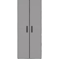 vidaXL - 10-lagen Schoenenkast met 2 deuren - Grijs - Stof - 60x30x166 cm