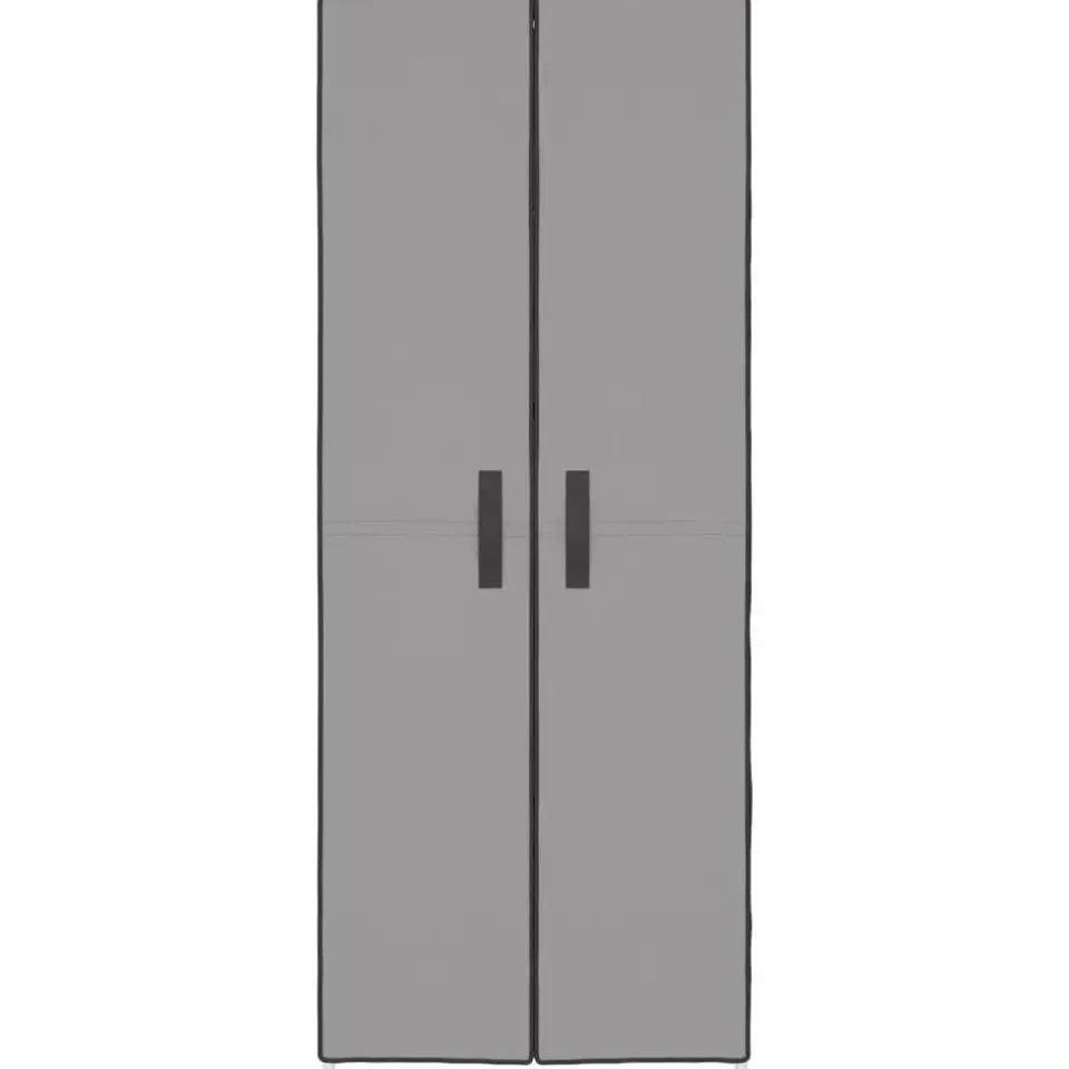 vidaXL - 10-lagen Schoenenkast met 2 deuren - Grijs - Stof - 60x30x166 cm