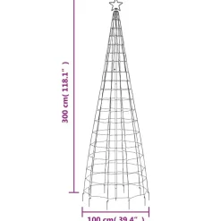 vidaXL - Led-kerstboom - Blauw - 300 cm Outlet