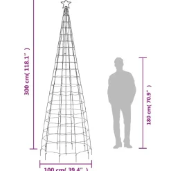 vidaXL - Led-kerstboom - Blauw - 300 cm Outlet