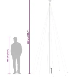 vidaXL - Led-kerstboom - Blauw - IJzer Discount