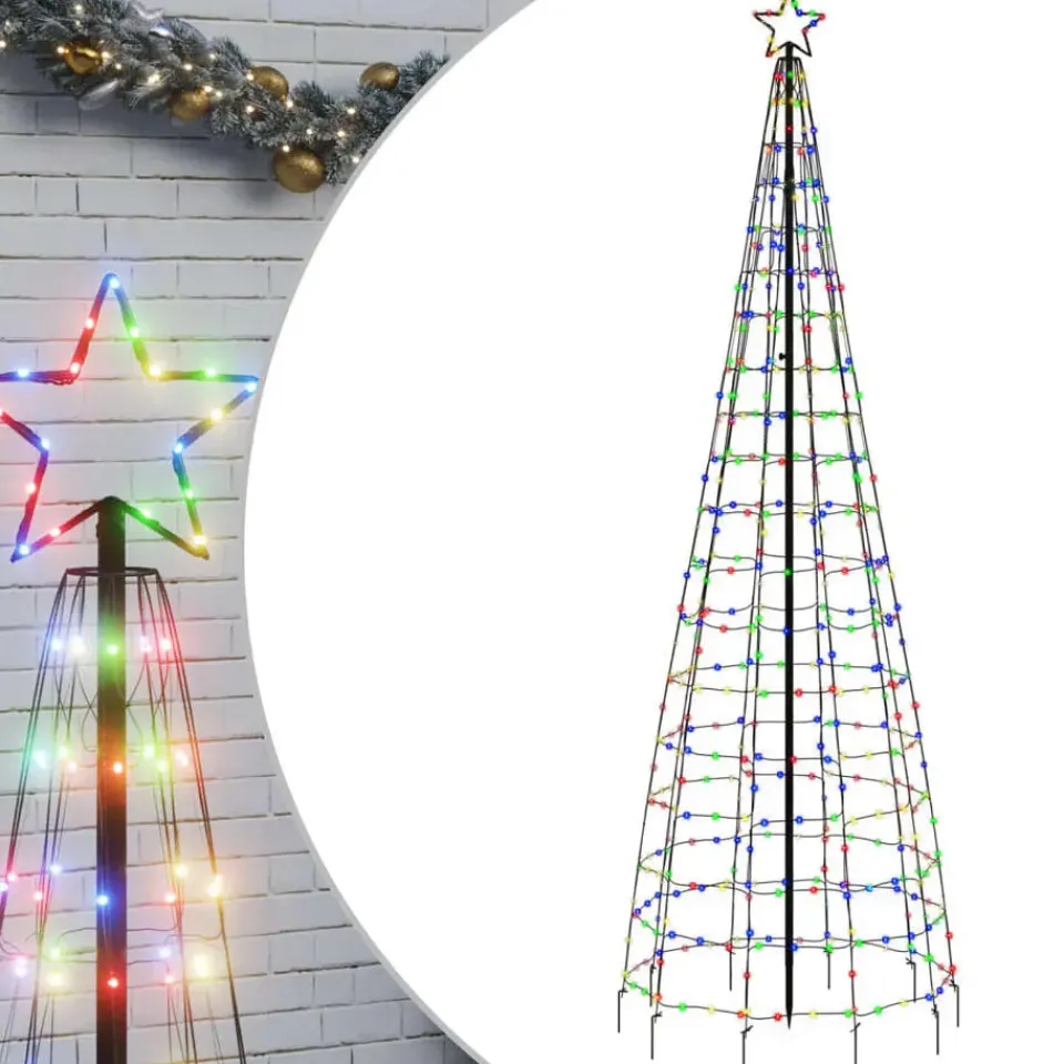 vidaXL - Led-kerstboom - Multikleur - 300 cm Hot