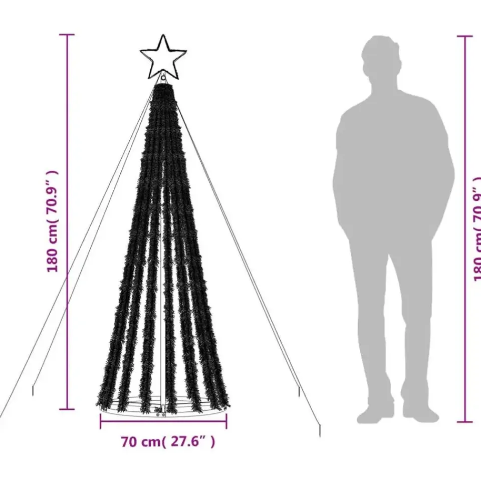 vidaXL - Led-kerstboom - Warmwit - 180 cm Clearance
