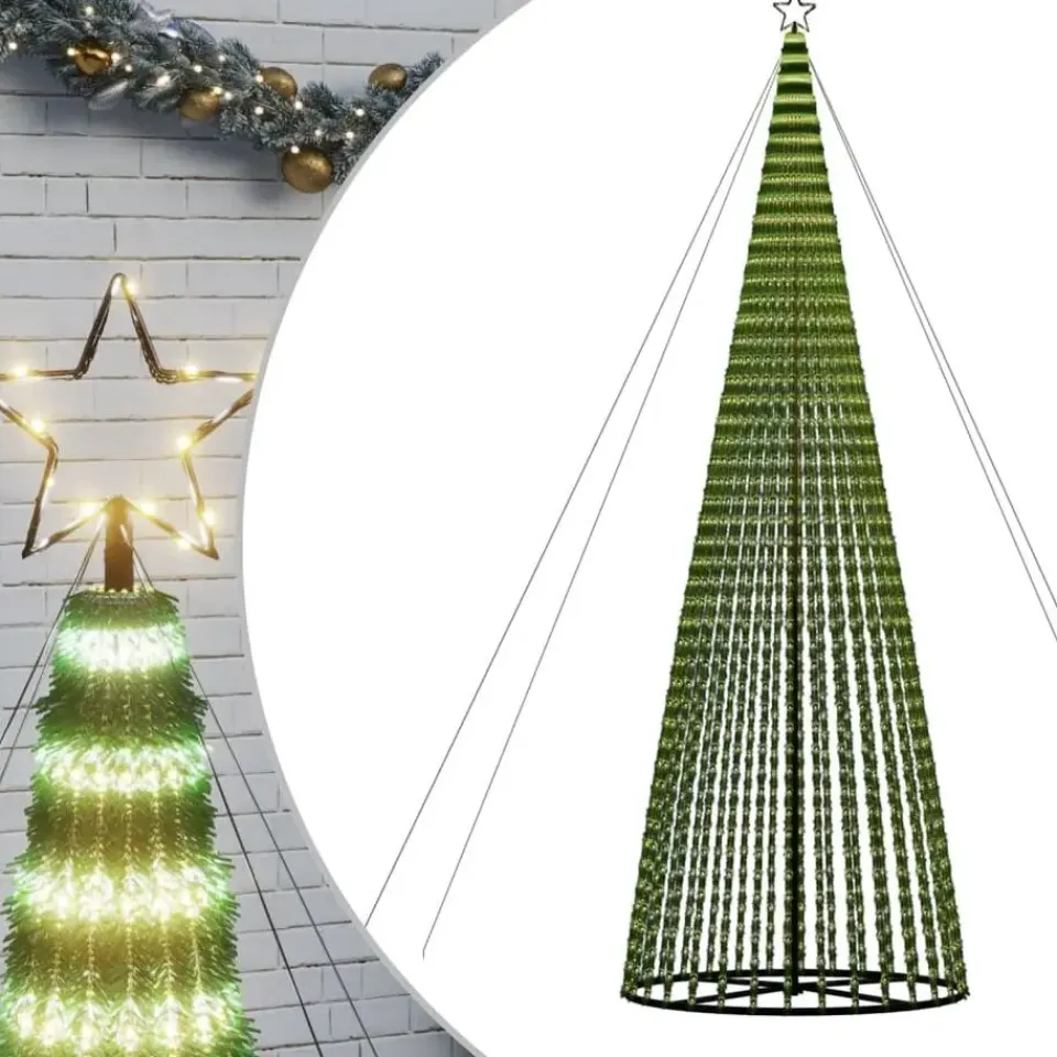 vidaXL - Led-kerstboom - Warmwit - 500 cm