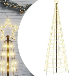vidaXL - Led-kerstboom - Warmwit - 300 cm - 1 pcs Clearance