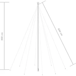 vidaXL - Led-kerstboom - Wit - 800 x 230 cm Outlet